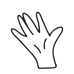 Hands poses. Black color outline vector illustration, on a white background. Concept of communication and expressions.