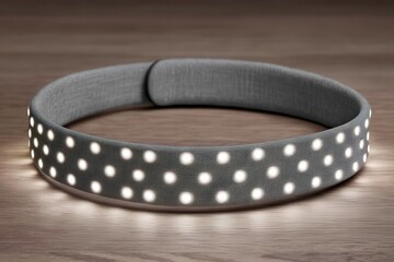 Innovative LED fabric band illuminated with numerous soft glowing lights creating a stylish and contemporary accessory for modern fashion enthusiasts and digital influencers