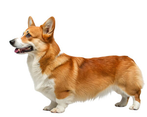 corgi dog on a white background