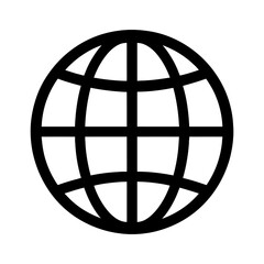 Globe icon vector illustration of earth for website graphic design and internet network symbol 100