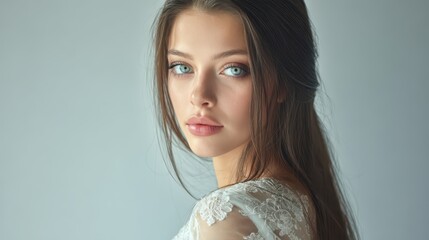 Natural Light Portrait of Woman in White is a premium-quality stock image ideal for use in lifestyle blogs, health content, promotional campaigns, and editorial publications.