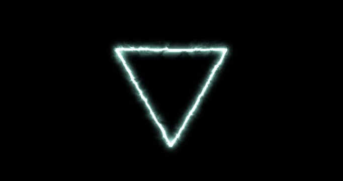 Alchemical symbol for water blue flaming. Loop