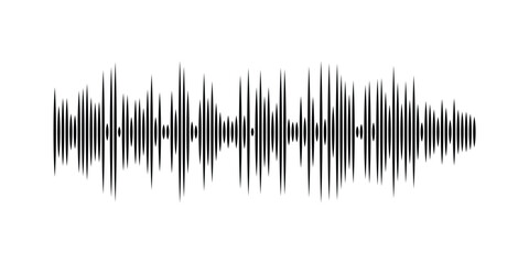 Black sound waves. Abstract music wave, radio signal frequency and digital voice . Tune equalizer vector set. Monochrome volume audio lines, soundwaves rhythm isolated on white background in eps 10.