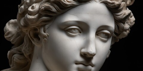 Classic Marble Sculpture Face Close-Up is a premium-quality stock image ideal for use in lifestyle blogs, health content, promotional campaigns, and editorial publications.