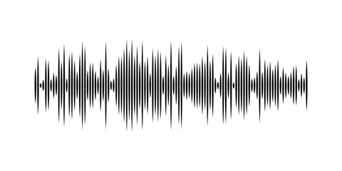 Black sound waves. Abstract music wave, radio signal frequency and digital voice . Tune equalizer vector set. Monochrome volume audio lines, soundwaves rhythm isolated on white background in eps 10.