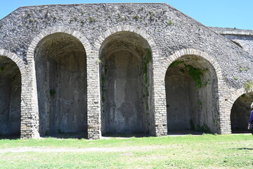 Fototapeta premium Amphitheatre of Pompeii, Historic World Heritage Site of Pompeii Italy