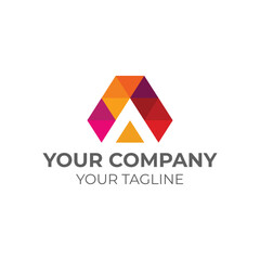 Colorful, triangular logo with an A shape.  Company name and tagline are below the logo