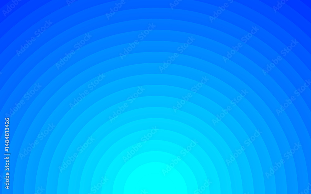Poster abstract blue background with concentric circles for a visually tunnel design abstract with blue gra