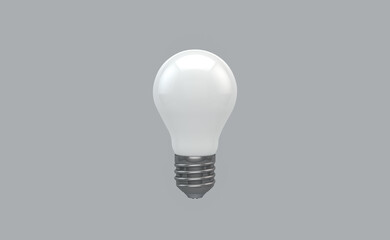 3D realistic light bulb mock up.