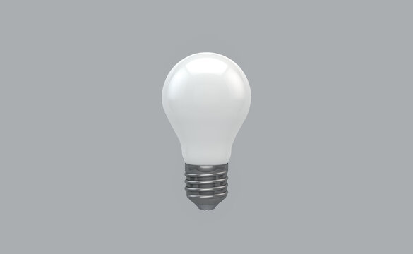 3D realistic light bulb mock up.