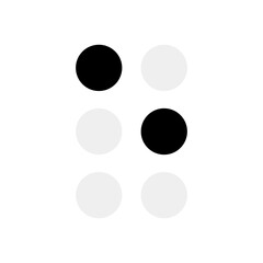 Illustration of English Braille Alphabet A to Z