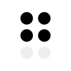 Illustration of English Braille Alphabet A to Z