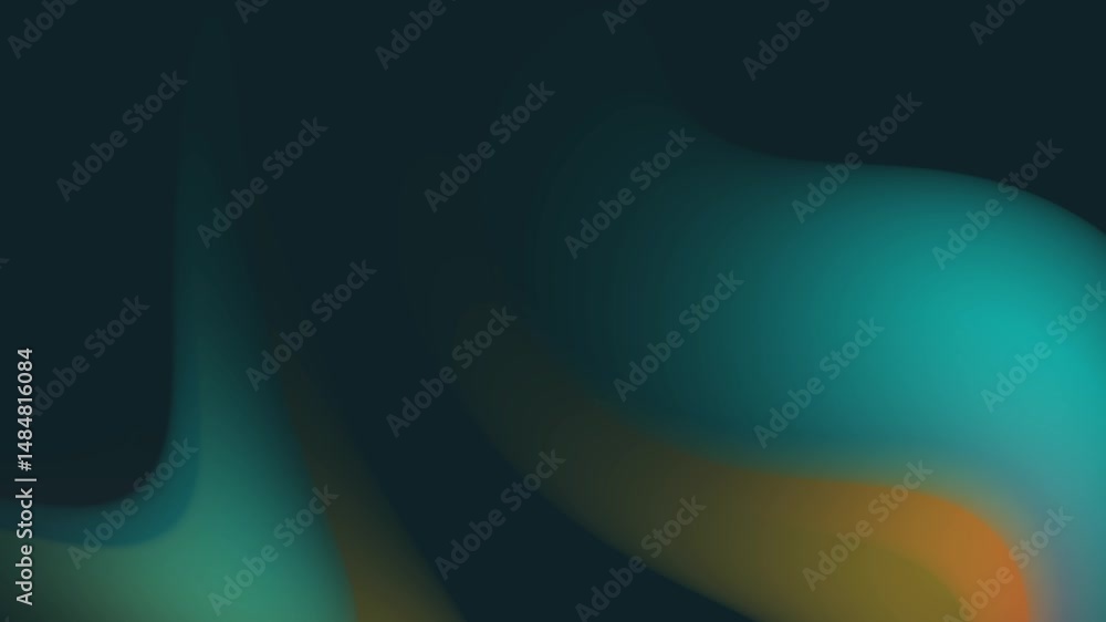 Poster abstract waves of colorful light create a tranquil and mysterious atmosphere in the dark