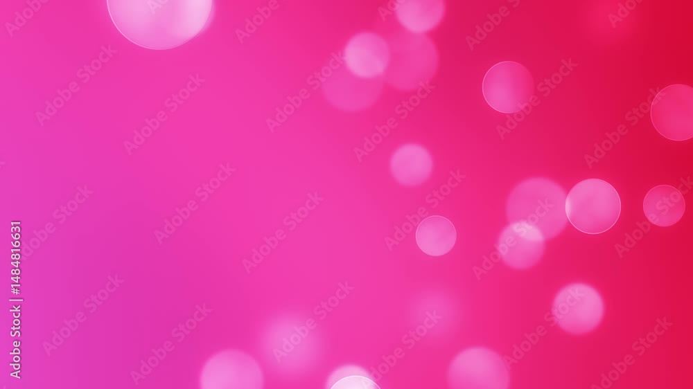 Aufkleber vibrant pink bokeh background with soft glow and gentle abstract light dots
