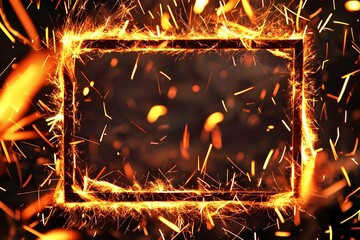 Capture warm memories and heartfelt moments within this striking, spark-filled frame.