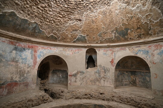 The Stabian Baths, old Bath house  Pompeii  Italy