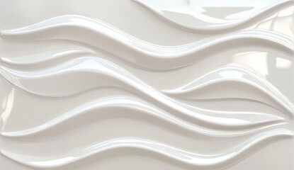 Obraz premium Elegant off-white wavy wall panel