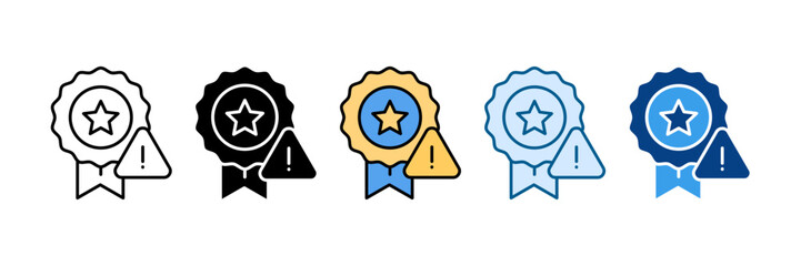 Reputational Risk Icon Set Multiple Style Collection