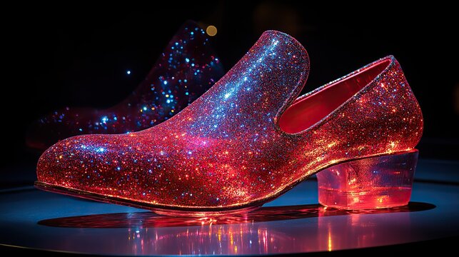 Ruby slippers are a popular costume choice for Halloween or themed parties, evoking a sense of fantasy and playful fun, a feeling of lightheartedness and make-believe