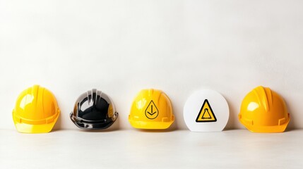 Variety of Safety Helmets for Construction and Industrial Workplaces