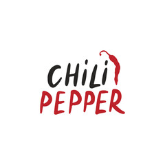 Chili pepper hand drawing clipart