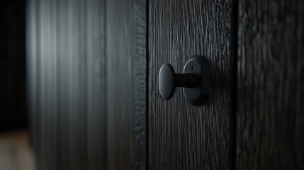 Obraz premium A black door handle.