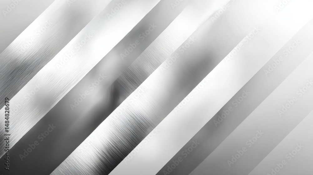 Leinwandbilder Abstract Silver Stripes: Modern Minimalist Design with Dynamic Diagonal Lines and Subtle Textural Variations