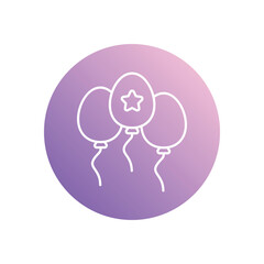Balloons icon vector stock illustration