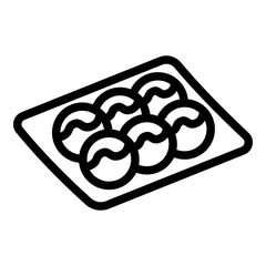 Takoyaki icon. Vector line icon