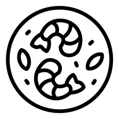Tom yum icon. Vector line icon