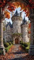 castle in the autumn