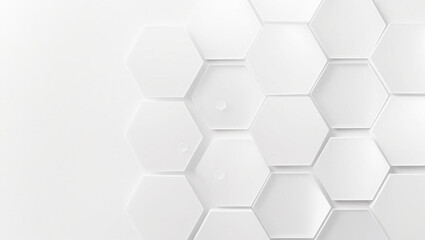 White Geometric Hexagon Pattern Background