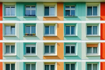 Fototapeta premium Suburban social housing block for low-income families