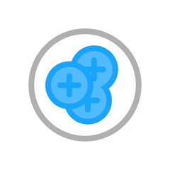 proton simple flat icon illustration