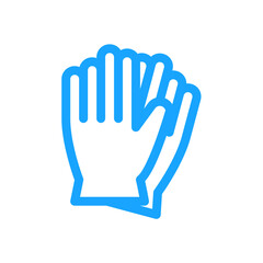 Obraz premium safety gloves simple flat icon illustration