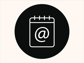 address book icon with contact symbol