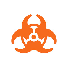 biohazard symbol simple flat icon illustration