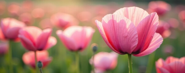Delicate blush pink Iceland poppy petals, soft light , poppy, floral