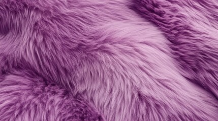 Luxurious purple faux fur texture with soft, flowing strands close-up. Use for fashion, design mockups, adding warmth, and a whimsical touch.