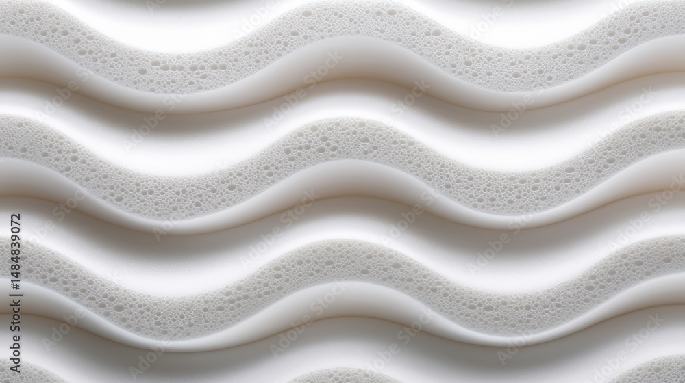 Poster a repeating pattern of white, wavy lines with small bubbles.