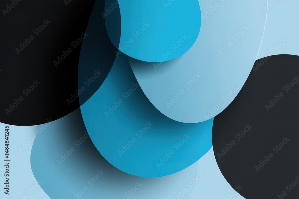 Poster colorful overlapping shapes create a dynamic abstract design for a modern aesthetic in various shade