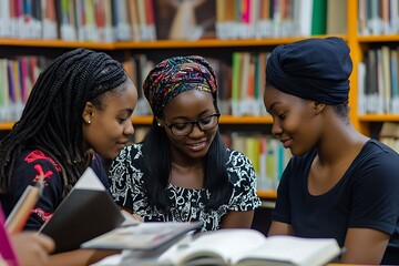 Women Mentoring Girls in Library – Inspiring Education
