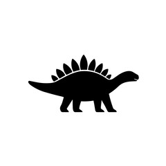Simple black Stegosaurus Icon