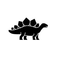 Simple black Stegosaurus Icon