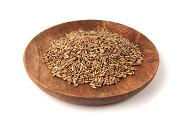 Milk thistle seeds, silybum marianum grains, dry blessed milkthistle fruits, variegated thistle kernels