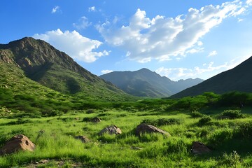 Environment Day Celebration with Lush Green Mountains
