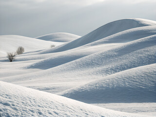 ski track in the snow