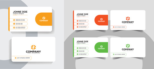 Minimal and Clean Business Card Design Modern Vector Template. Minimalist professional business card layout for all businesses.	