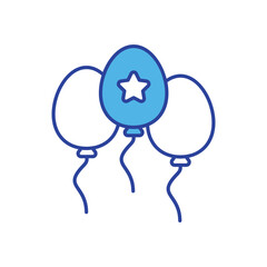 Balloons icon vector stock illustration