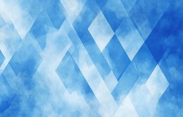 Abstract blue and white design with diagonal shapes